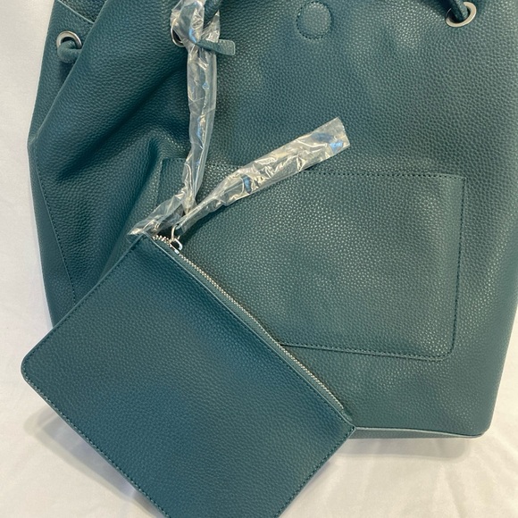 Amazon Essentials “Joela” Large Shoulder Tote Bag Purse Deep Green - Picture 2 of 7